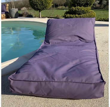 Pouf de jardin XXL transat bain de soleil de terrasse et piscine