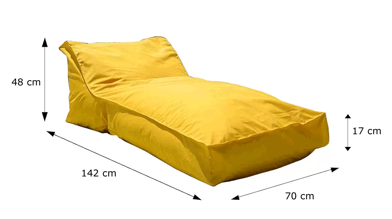 Croquis des dimensions du pouf Transat